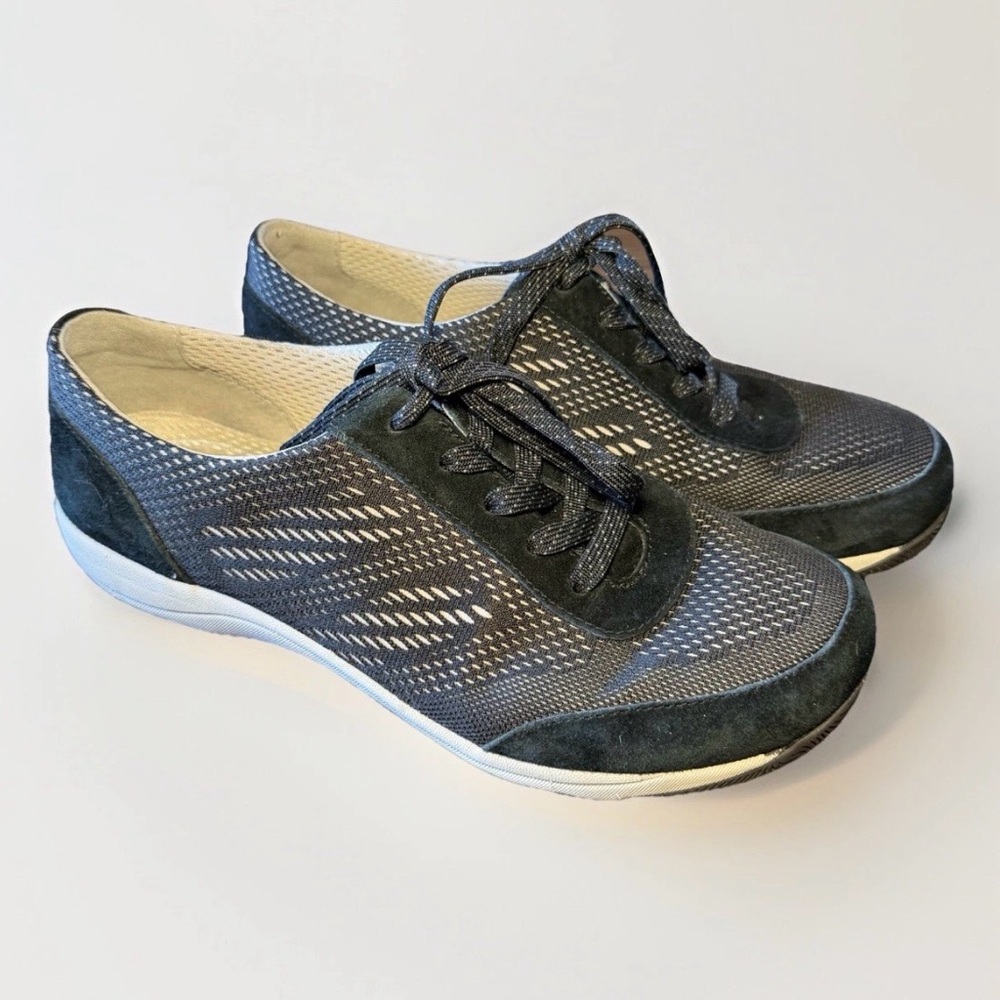 Dansko Women's Hayes Suede Mesh Slip On Walking Shoes Black‎ Size 39 US 8.5-9